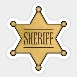 Wild West Sheriff's Badge Sticker